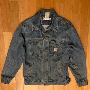 Men's Carhartt Jacket Denim Trucker J188 LVN Med